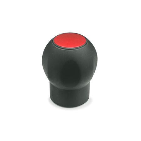 Otto Ganter Softline Ball Handle with Removable Cap, GN 675.1